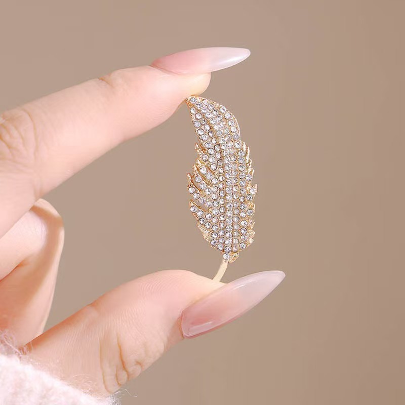 Travel Accessories Luxury - Lichte luxe stijl volledige diamanten verenbroche