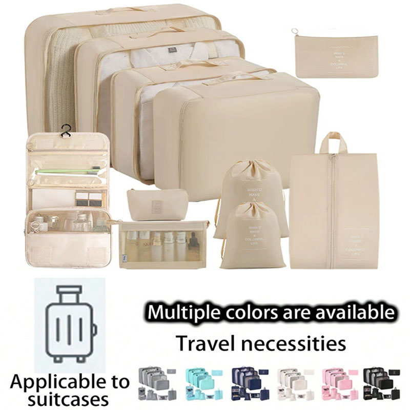 Travel Packing Cube - Reisset met opbergzakken 7/8/9/10-delig, digitale toiletartikelen