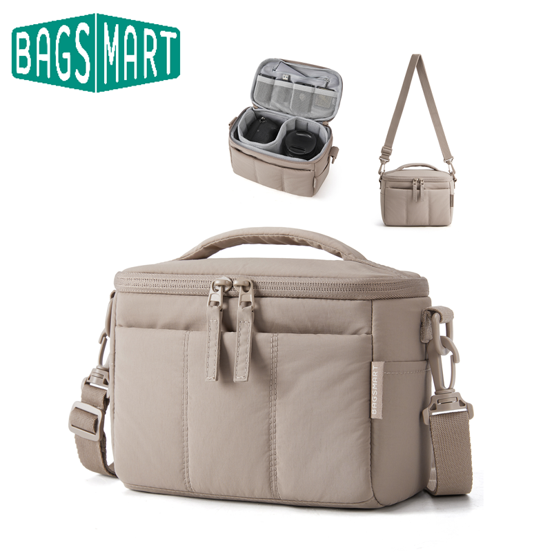 Camera Bag Travel - BAGSMART Gevoerde cameratas met verstelbare riem,