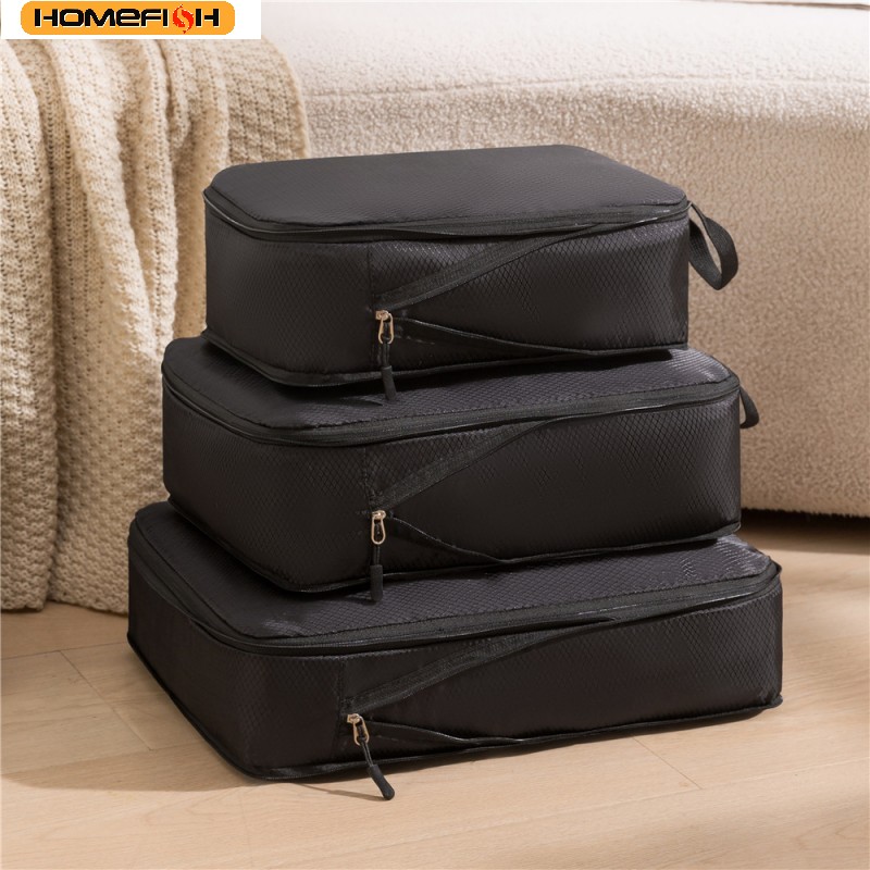 Travel Accessories Organiser - HOMEFISH 3-delige set reiscompressiepakzakken, multifunctionele reisopbergzakken,