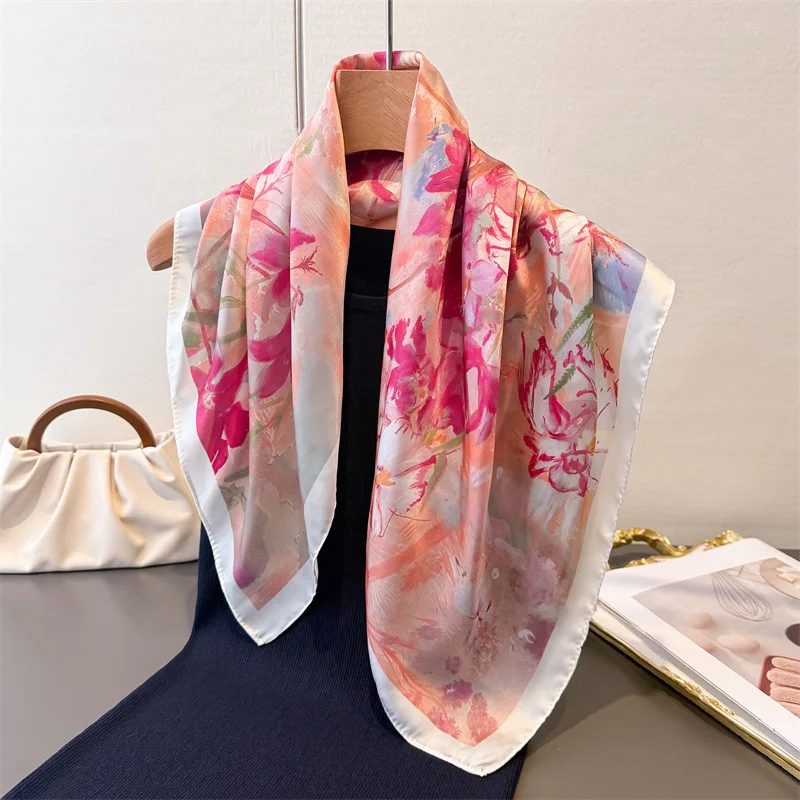 Travel Accessories Luxury - Imitatie vierkante sjaal voor dames, bedrukte