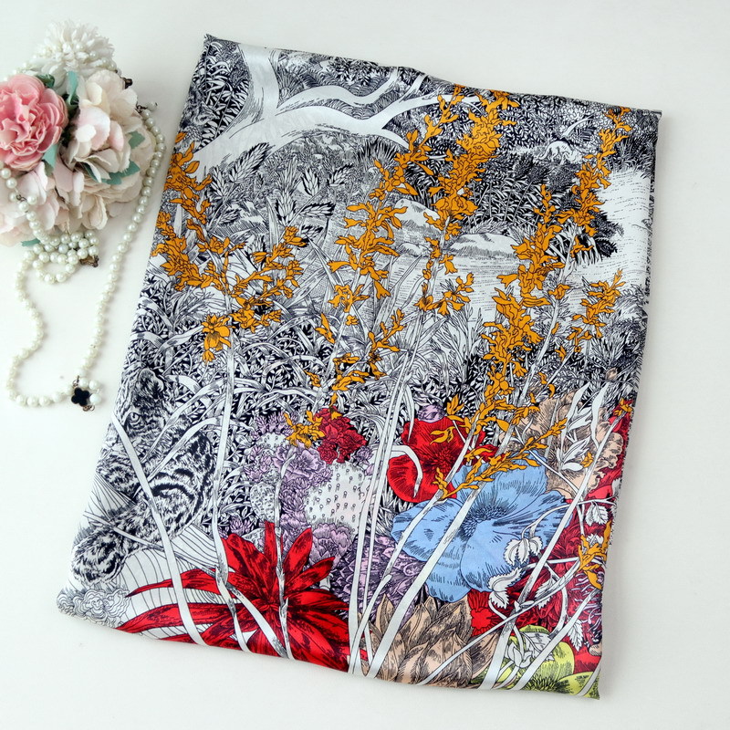 Travel Accessories Luxury - 110CM zijden sjaal Luxe handgerolde bandana's
