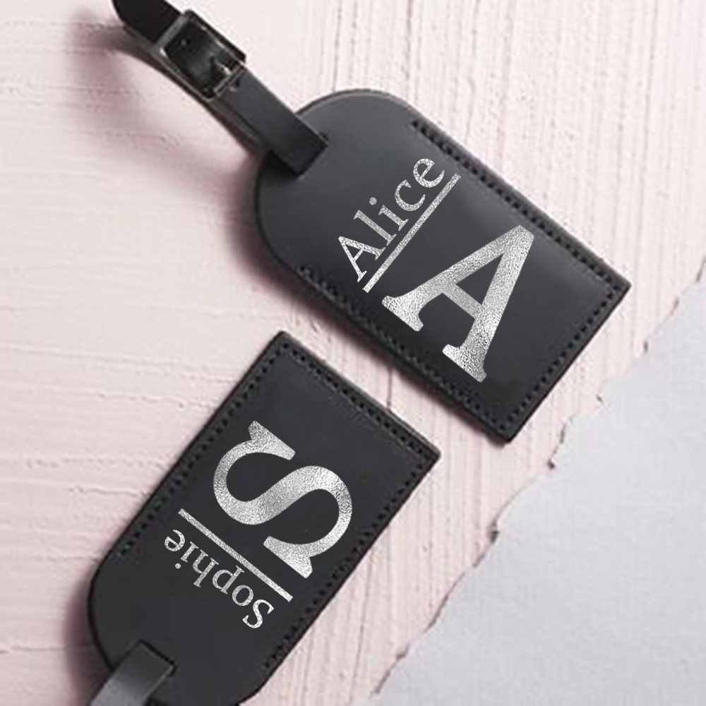 Travel Packing Cube - Gepersonaliseerde brief met naam monogram bagagelabel