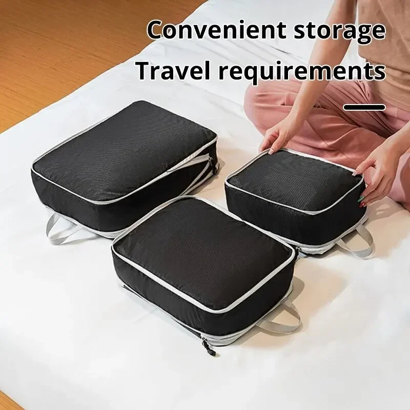 Travel Accessories Organiser - 3PCS Reisgecomprimeerde opbergtas Bagagekleding Verpakkingskubus Opbergorganisator