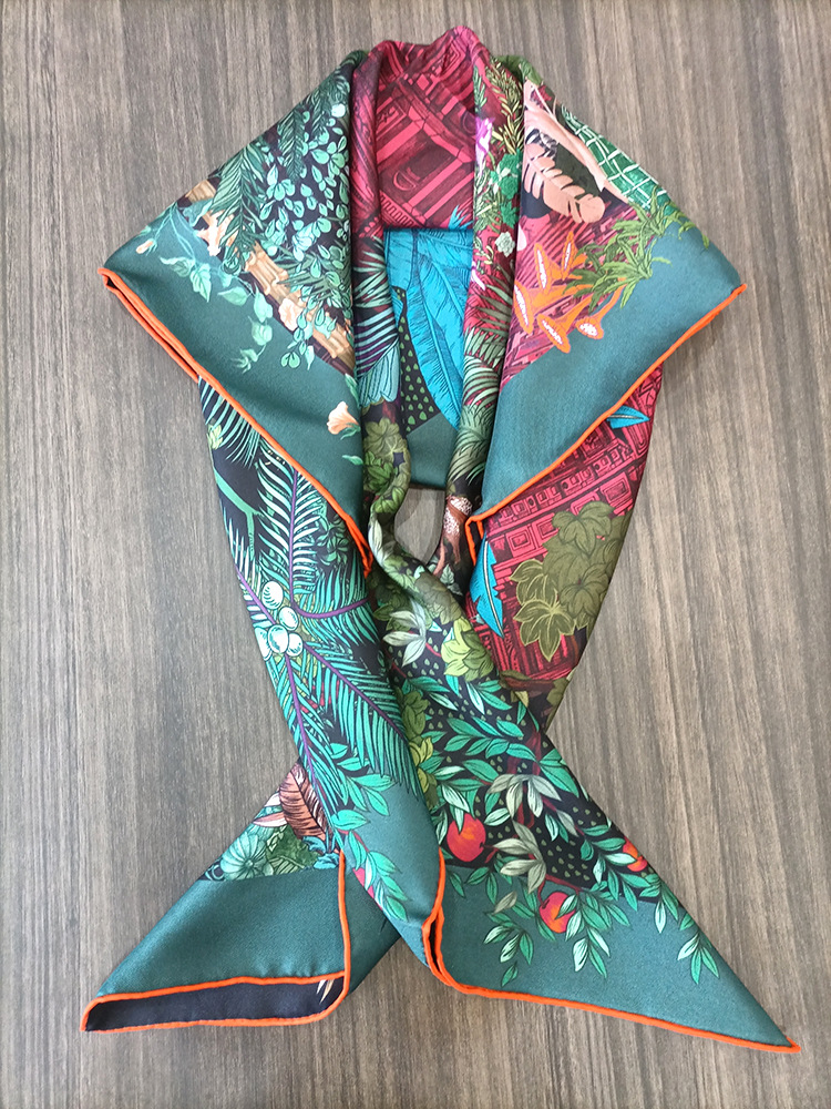 Travel Accessories Luxury - Zijden Sjaal 90CM Vrouwen Handgerolde Vierkante