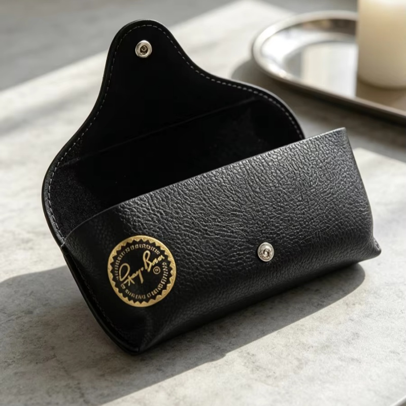 Travel Accessories Pouch For Men - Ray-Ban lederen zonnebrillenkoker, draagbaar klikzakje, antidrukkoffer,