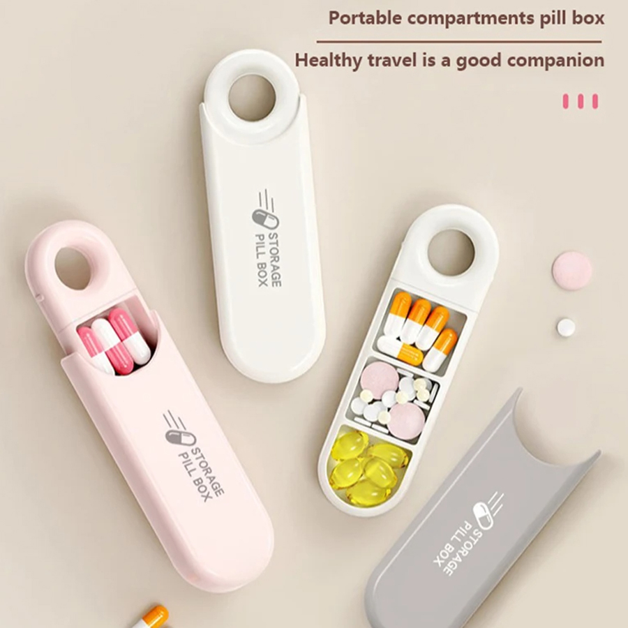 First Aid Travel Kit - Draagbare Kleurrijke 3 Ruimtes Medicine Case