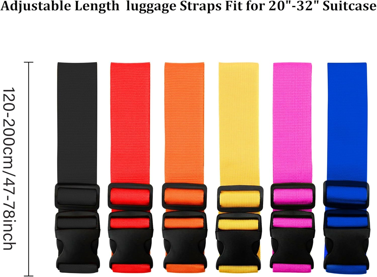 Travel Packing Cube - Verstelbare bagageriemen in felle kleuren, 2