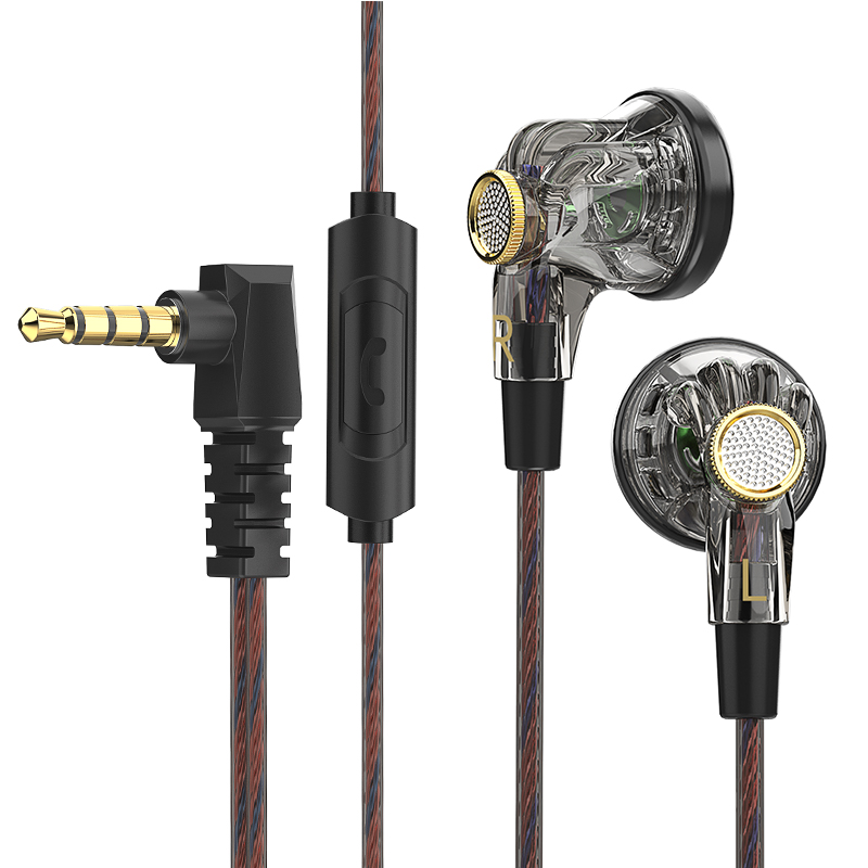 Earplug Set Foam - QKZ MDR Bedrade oortelefoon met microfoon