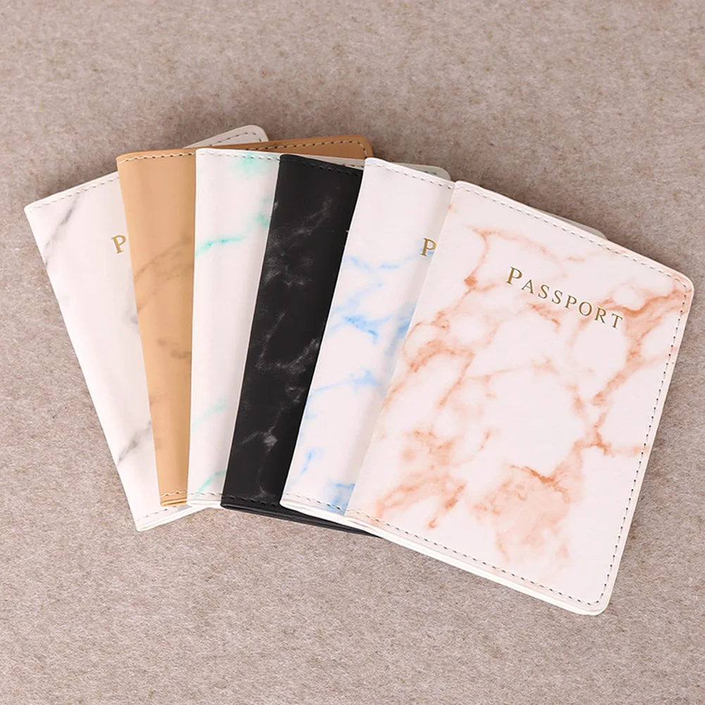 Travel Accessories Pouch For Men - Vrouwen Mannen Paspoorthoes Pu Leer Marmeren