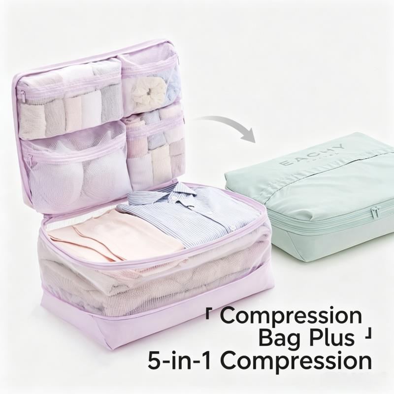 Travel Accessories Organiser - Compressiepakzakken 5-in-1 Reistas Organizer Tas Draagbare