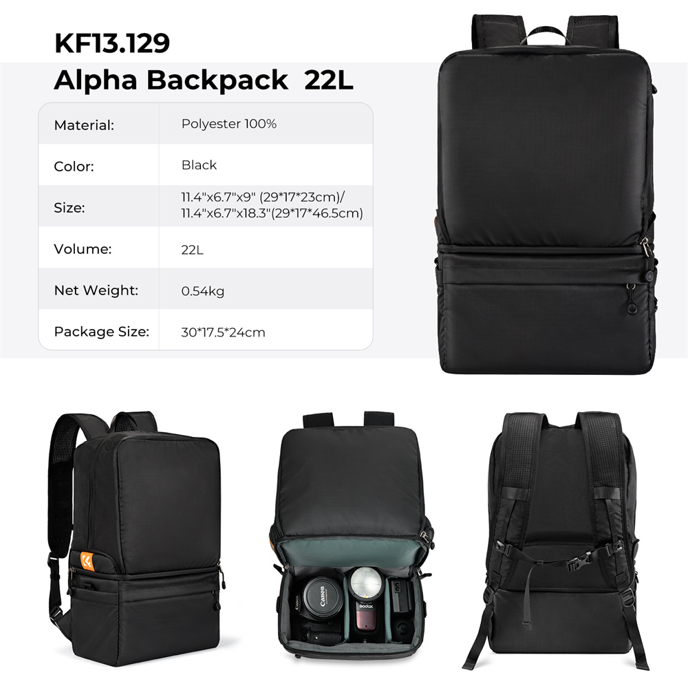 K&F CONCEPT 22L Camera Rugzak  - Camera Bag Travel recensie en prijs