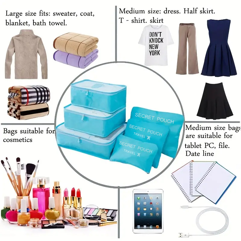 6 stks Reisopbergtas Grote Cap - Travel Accessories Organiser recensie en prijs