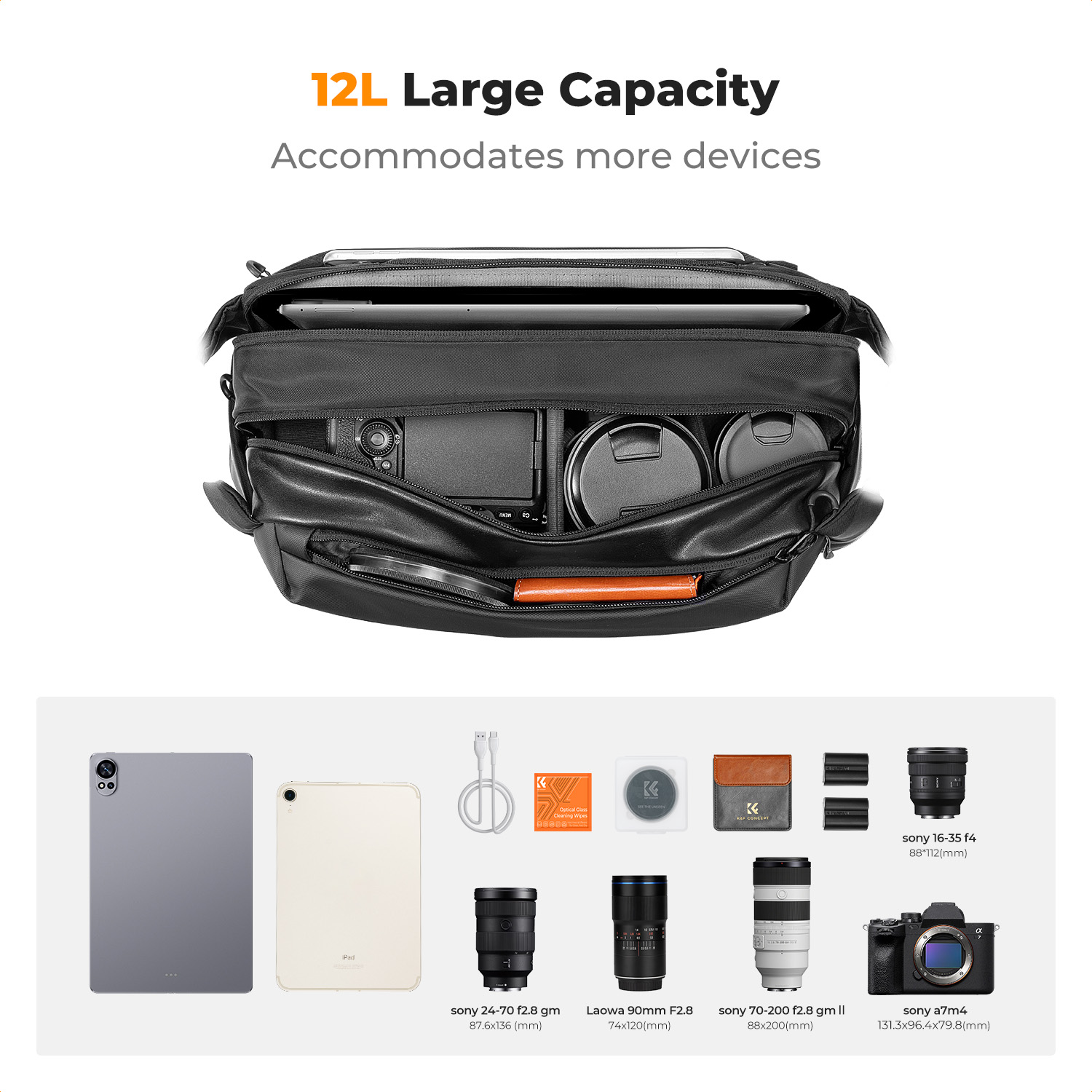 K&F CONCEPT 12L/10L Camera Sli - Camera Bag Travel recensie en prijs