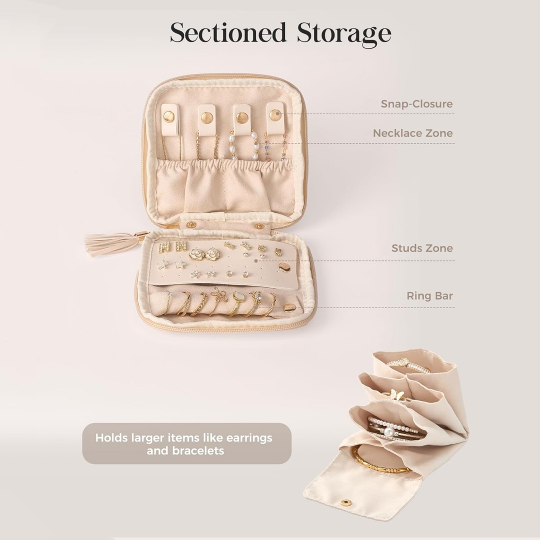 Zachte sieradendoos-organizer, - Travel Jewellery & Accessories Organiser recensie en prijs