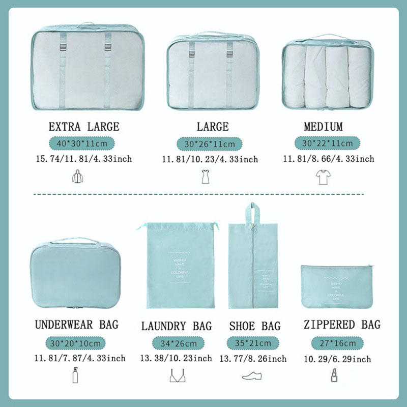 7-delige reisverpakkingsset, w - Travel Packing Cube recensie en prijs