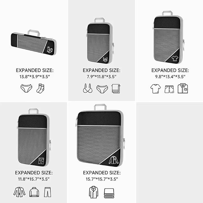 5-delige reis-compressiepakzak - Travel Accessories Organiser recensie en prijs