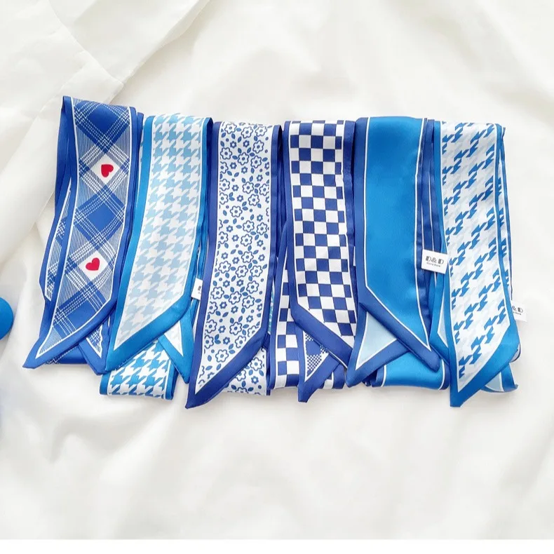 Klein blauwe zijden sjaal nieu - Travel Accessories Neck recensie en prijs