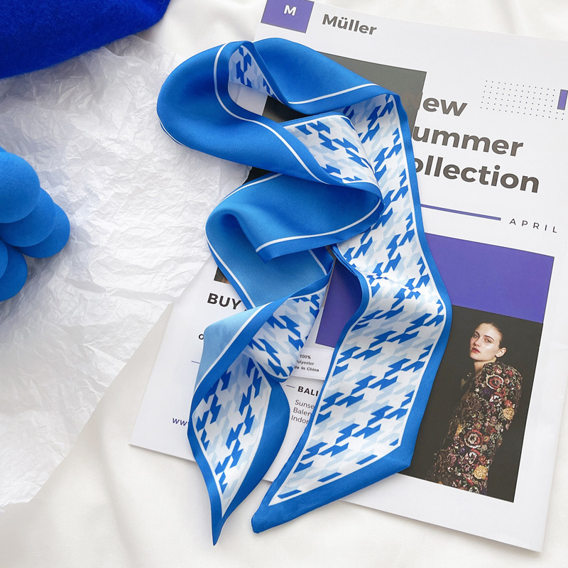 Klein blauwe zijden sjaal nieu - Travel Accessories Neck recensie en prijs